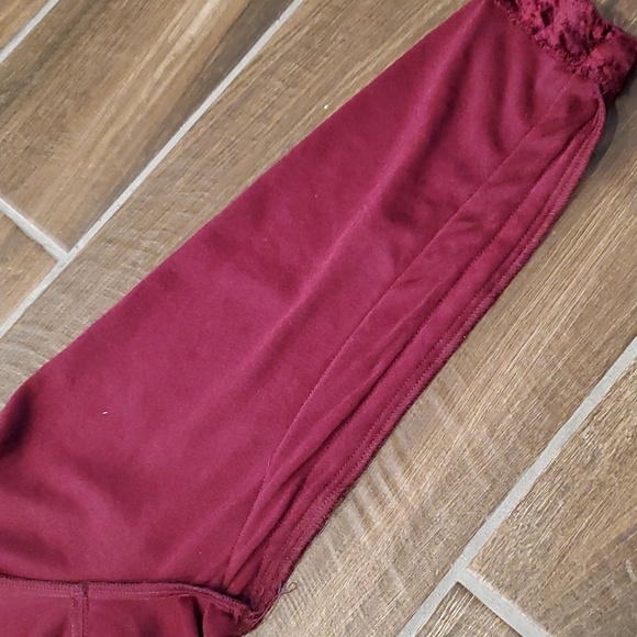 Vintage Brett Alixander Maroon Velvet Gold Button Dress Women 12 - Picture 5 of 8